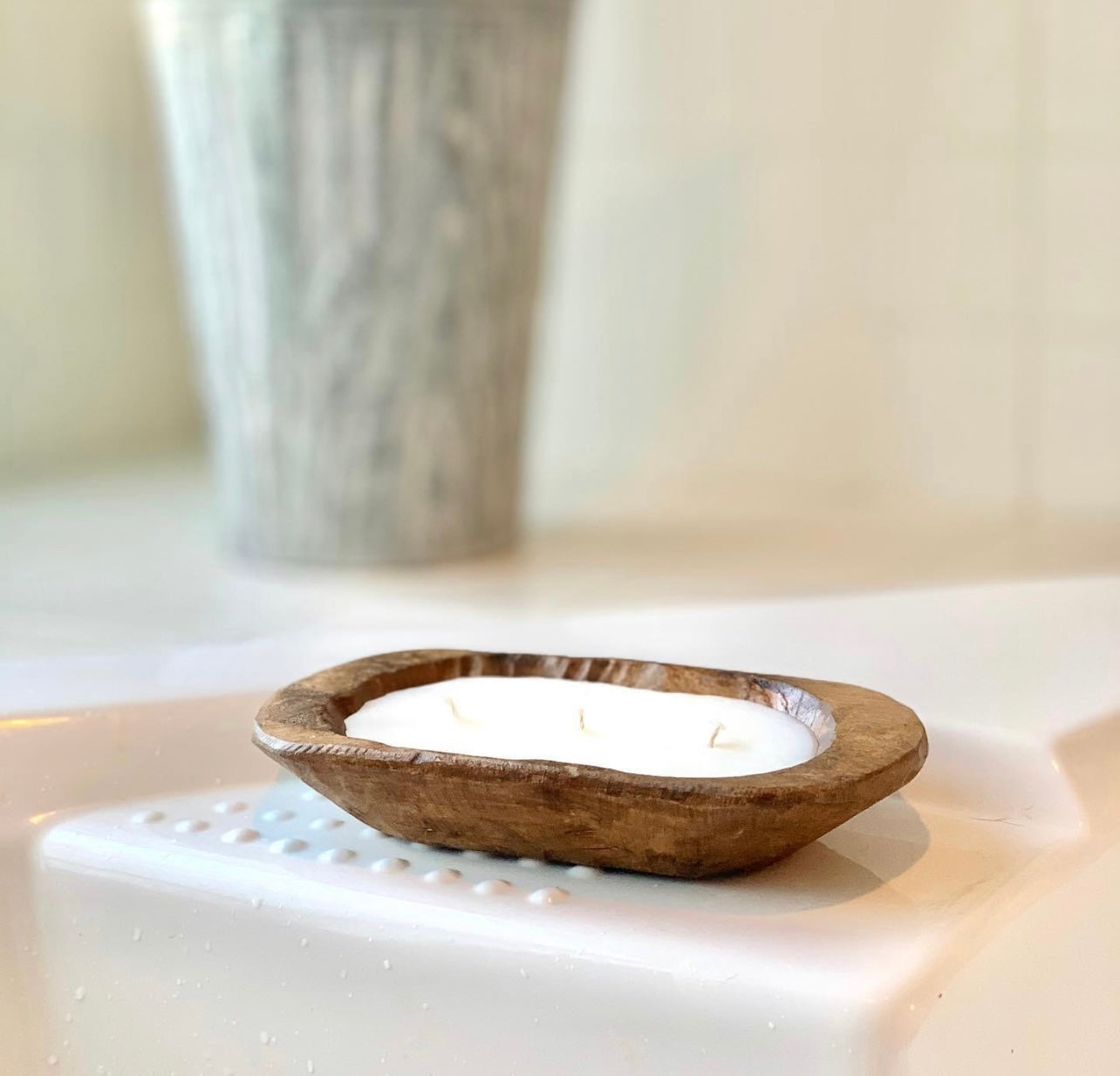Small Wooden Dough Bowl