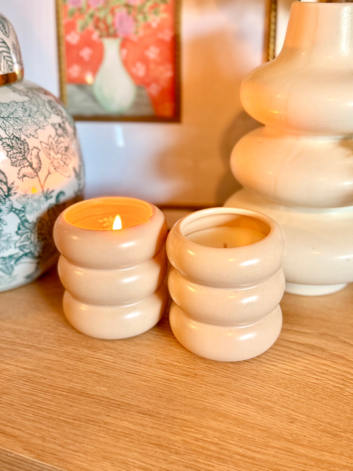 9 oz Wavy Ceramic Jar