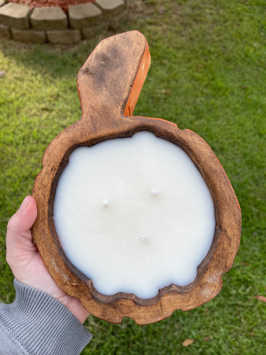 Pumpkin Dough Bowl Candle